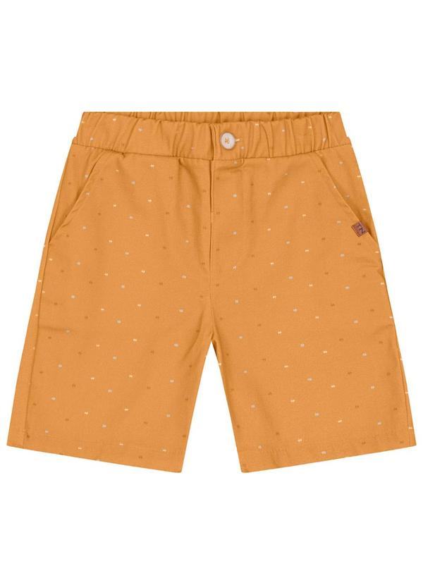 Trick Nick - Bermuda Infantil Menino Sarja Twill Amarelo 4
