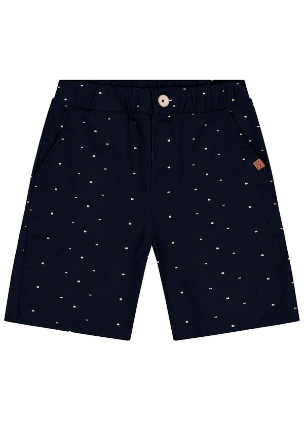 Trick Nick - Bermuda Infantil Menino Sarja Twill Azul
