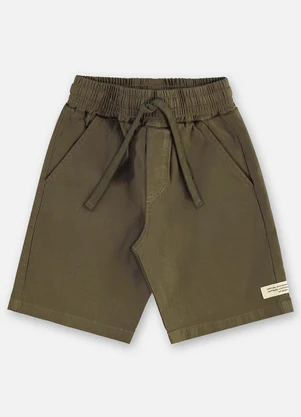 Up Baby - Bermuda Infantil Masculina Sarja Verde - UP BABY