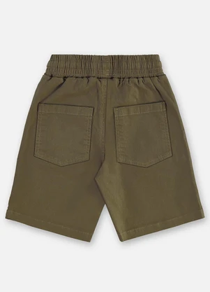 Up Baby - Bermuda Infantil Masculina Sarja Verde - UP BABY
