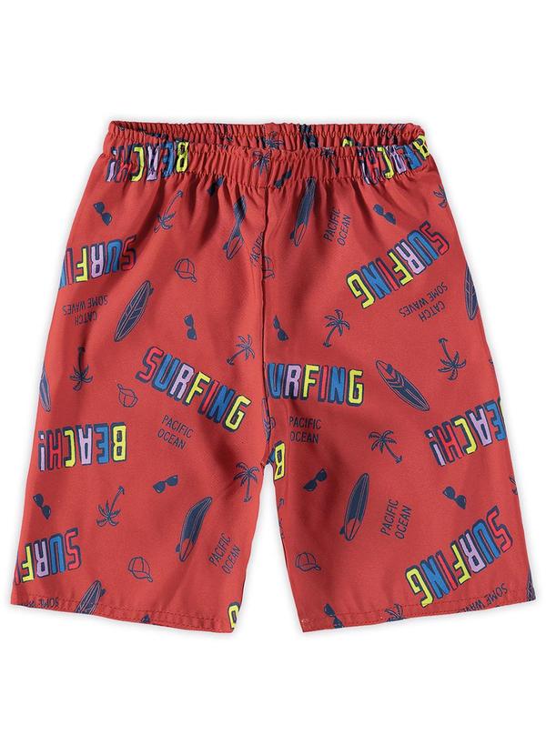 Marisol Play - Bermuda Infantil Masculina Vermelho