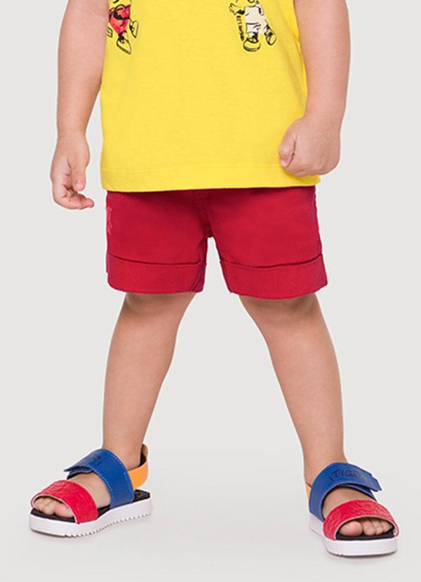 Tigor T Tigre - Bermuda Infantil Masculina Vermelho
