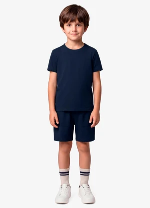Rovi Kids - Bermuda Infantil Masculino em Moletinho Azul - ROVI KIDS