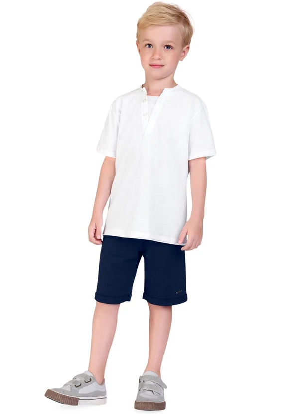 Milon - Bermuda Infantil Menino Básica Azul Marinho 2