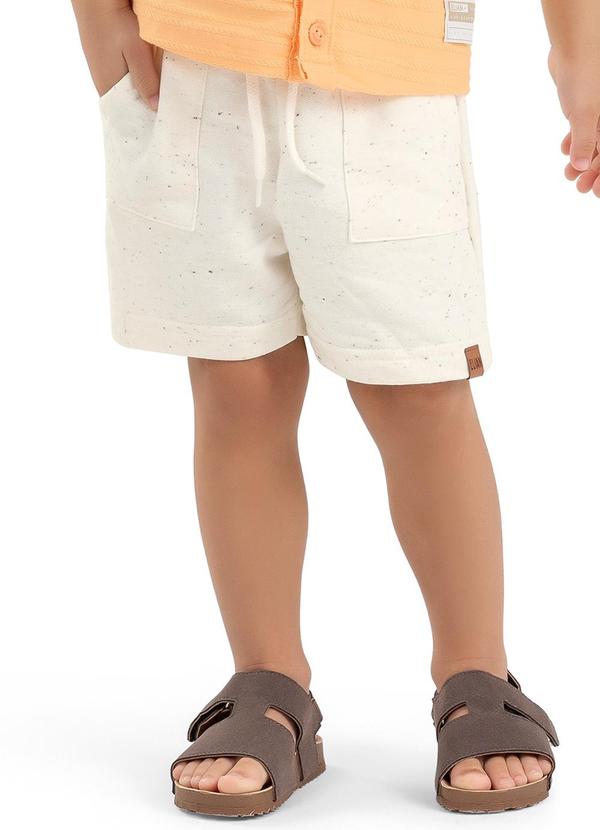 Elian - Bermuda Infantil Menino Básica Elian Bege