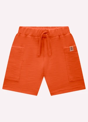 Milon - Bermuda Infantil Menino Básica Laranja - MILON
