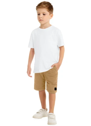 Milon - Bermuda Infantil Menino Básica Marrom - MILON