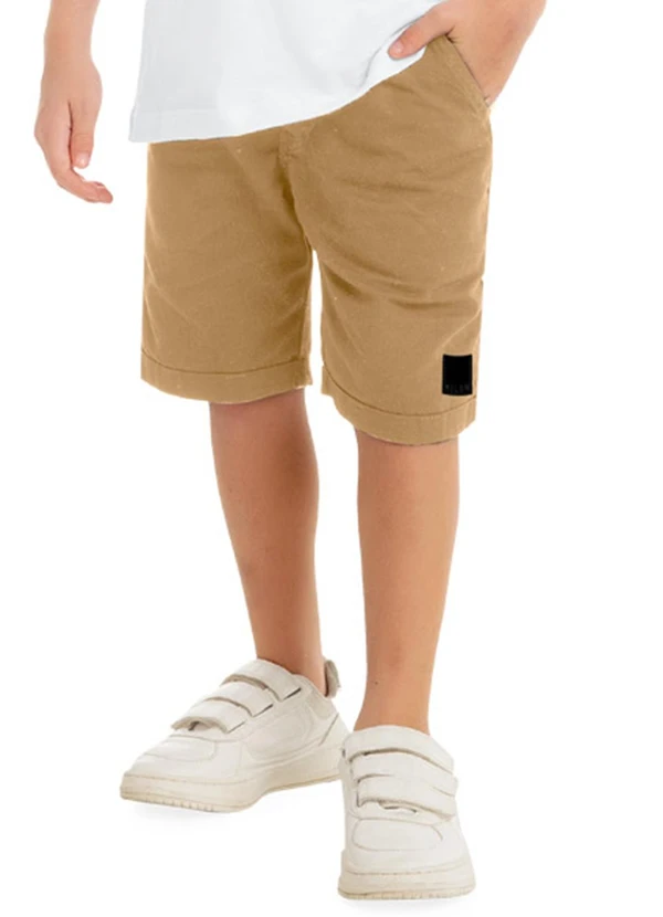 Milon - Bermuda Infantil Menino Básica Marrom