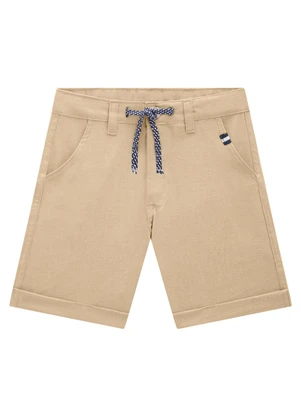 Milon - Bermuda Infantil Menino Básica Marrom - MILON