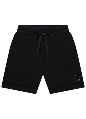 Milon - Bermuda Infantil Menino Básica Preto - MILON