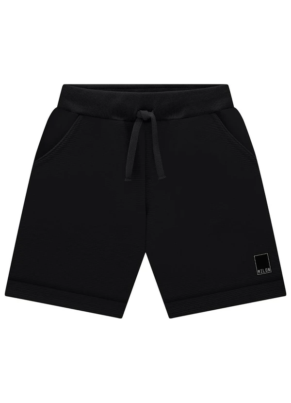Milon - Bermuda Infantil Menino Básica Preto