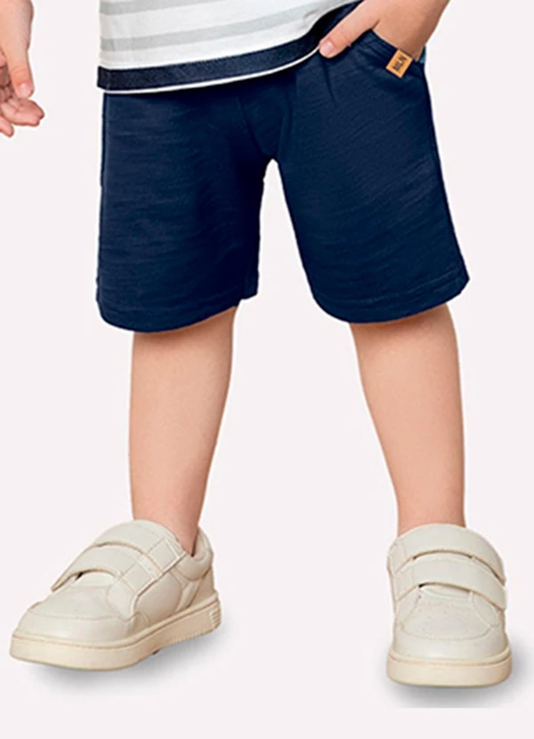 Milon - Bermuda Infantil Menino Básico Milon Azul 2