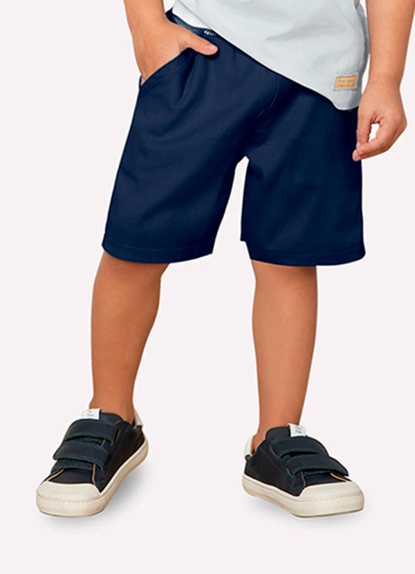 Milon - Bermuda Infantil Menino Básico Milon Azul 2