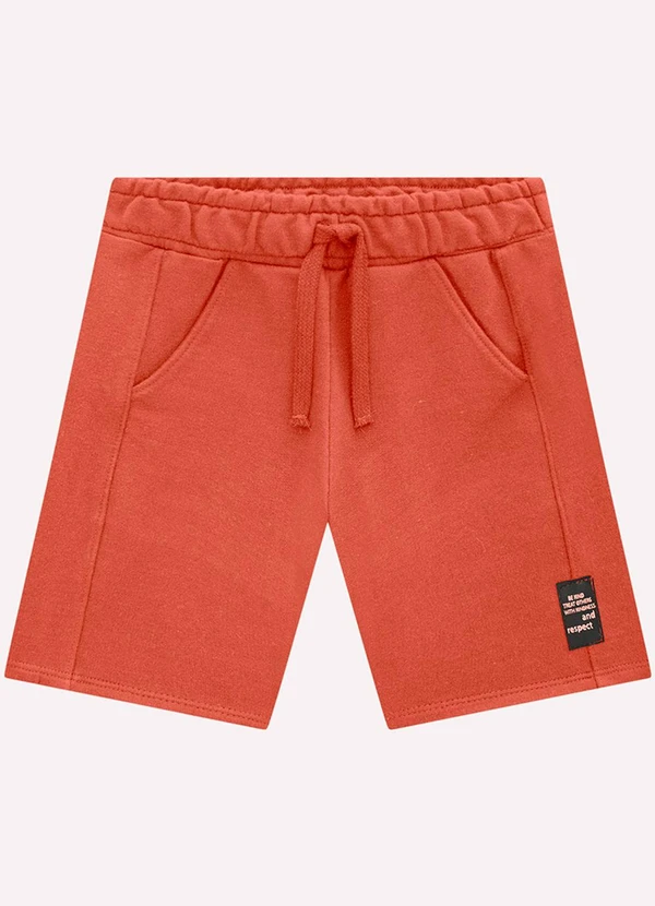 Milon - Bermuda Infantil Menino Básico Milon Laranja