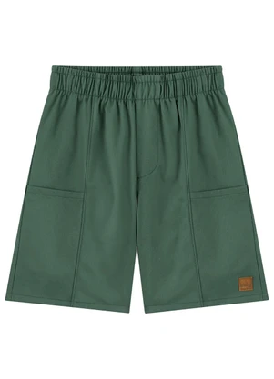 Ioluig - Bermuda Infantil Menino com Bolso em Sarja Verde - IOLUIG