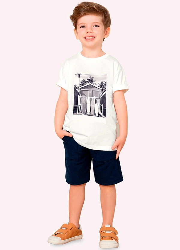 Milon - Bermuda Infantil Menino com Bolsos Milon Azul