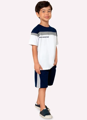 Bermuda Infantil Menino em Algodão Milon (Azul) - MILON