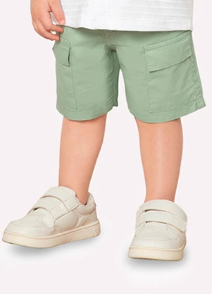 Bermuda Infantil Menino em Algodão Milon (Verde) - MILON