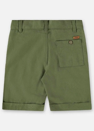 Up Baby - Bermuda Infantil Menino em Linho Verde - UP BABY