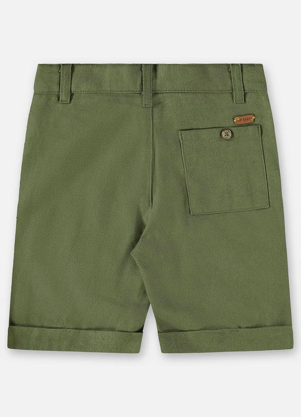 Up Baby - Bermuda Infantil Menino em Linho Verde 2