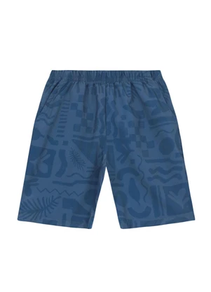 Brandili - Bermuda Infantil Menino em Microfibra Azul - BRANDILI