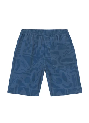 Brandili - Bermuda Infantil Menino em Microfibra Azul - BRANDILI