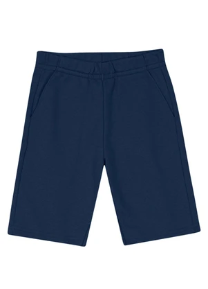 Brandili - Bermuda Infantil Menino em Moletinho Azul - BRANDILI