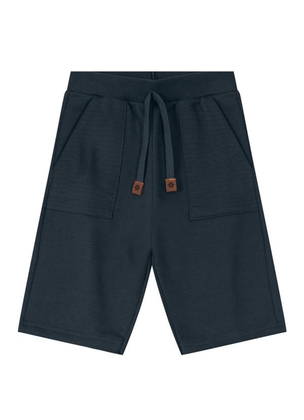 Brandili - Bermuda Infantil Menino em Moletinho Cinza