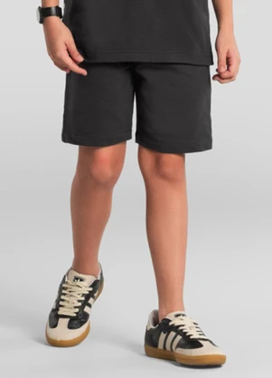 Brandili - Bermuda Infantil Menino em Moletinho Cinza - BRANDILI