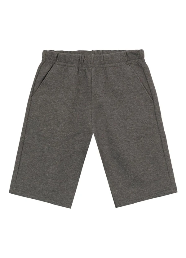 Brandili - Bermuda Infantil Menino em Moletinho Cinza