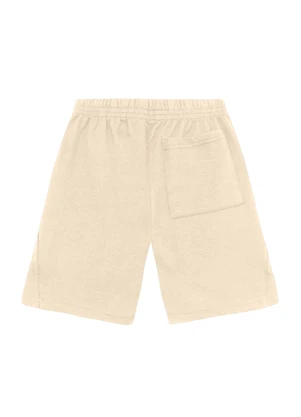 Brandili - Bermuda Infantil Menino em Moletinho Natural - BRANDILI
