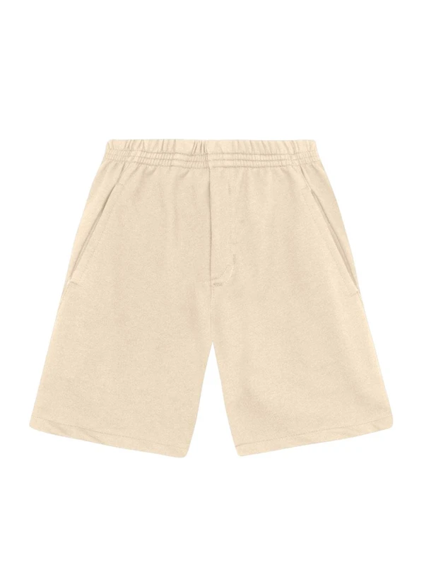 Brandili - Bermuda Infantil Menino em Moletinho Natural