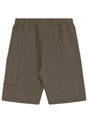 Bermuda Infantil Menino em Moletom Bee Loop Verde - BEE LOOP