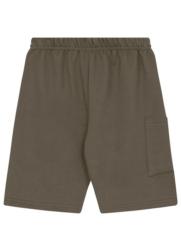 Bee Loop - Bermuda Infantil Menino em Moletom Bee Loop Verde