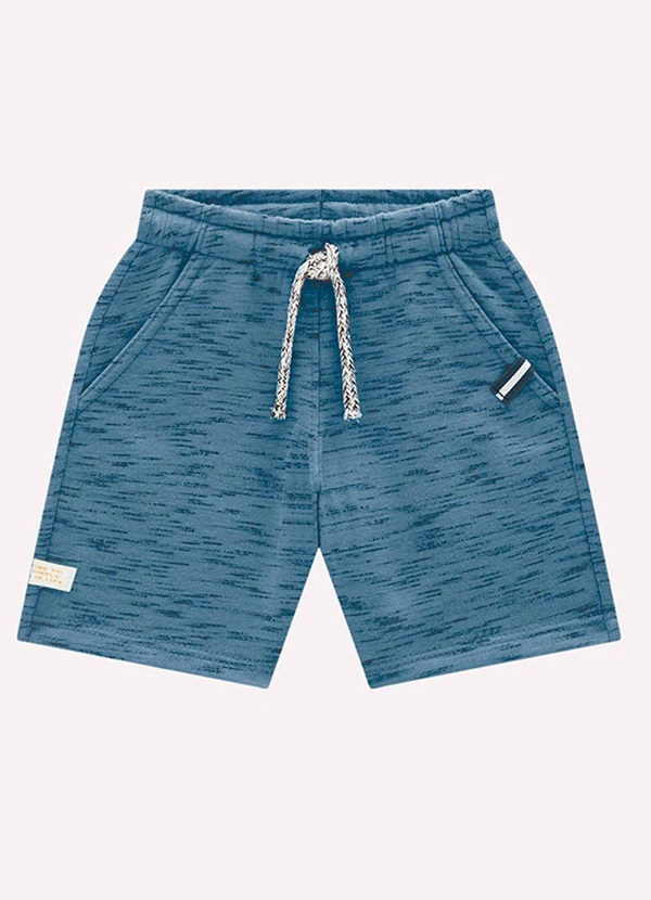 Milon - Bermuda Infantil Menino em Moletom Milon Azul