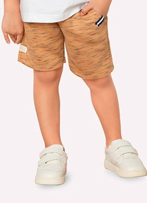 Bermuda Infantil Menino em Moletom Milon (Marrom) - MILON