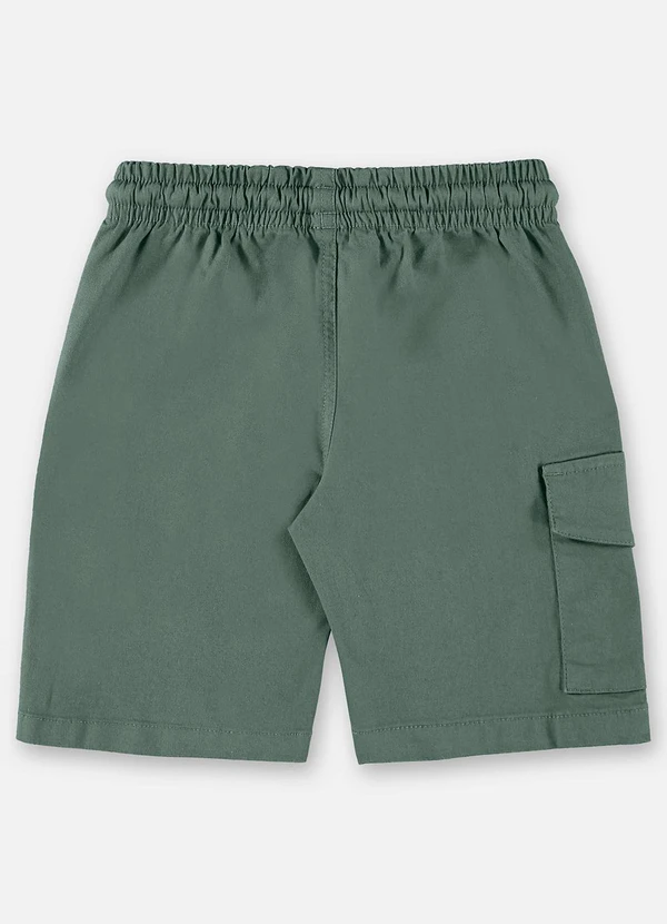 Up Baby - Bermuda Infantil Menino em Sarja Cinza 2