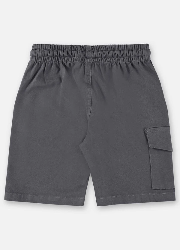 Up Baby - Bermuda Infantil Menino em Sarja Cinza 2