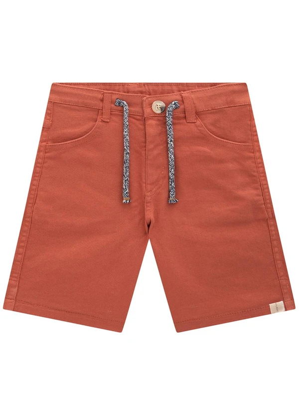 Milon - Bermuda Infantil Menino em Sarja Milon Laranja 3