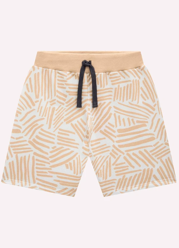 Milon - Bermuda Infantil Menino Estampa Milon Bege