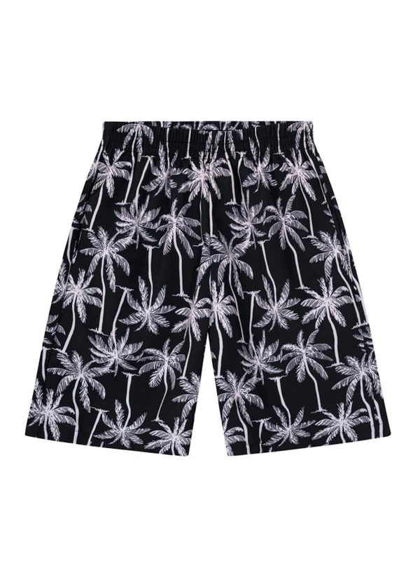 Brandili - Bermuda Infantil Menino Estampada Preto