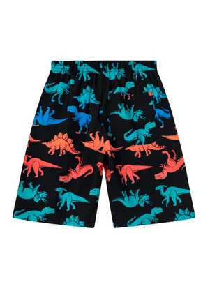 Brandili - Bermuda Infantil Menino Estampada  Preto - BRANDILI