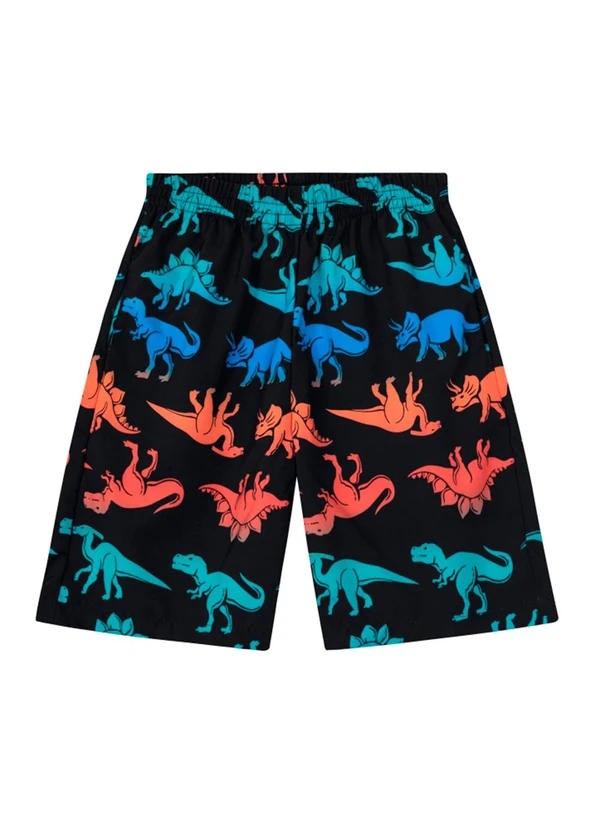 Brandili - Bermuda Infantil Menino Estampada  Preto