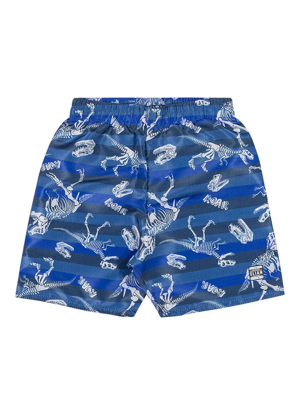 Elian - Bermuda Infantil Menino Estampado Elian Azul