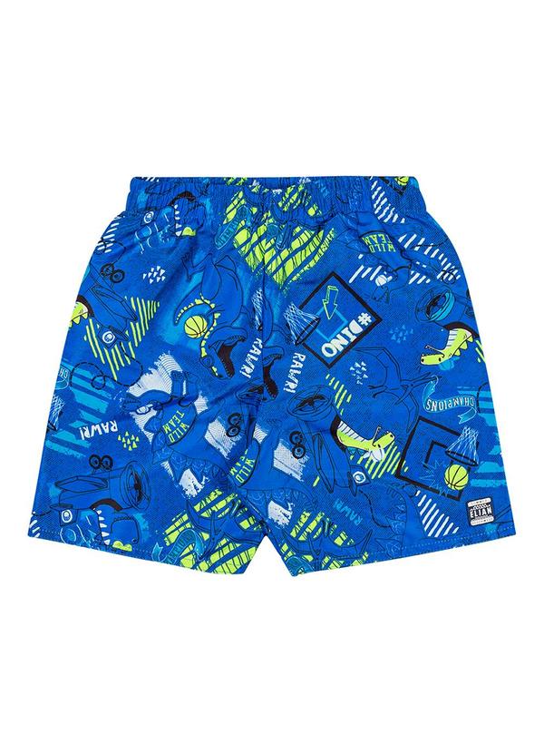 Elian - Bermuda Infantil Menino Estampado Elian Azul
