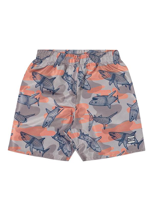 Elian - Bermuda Infantil Menino Estampado Elian Cinza