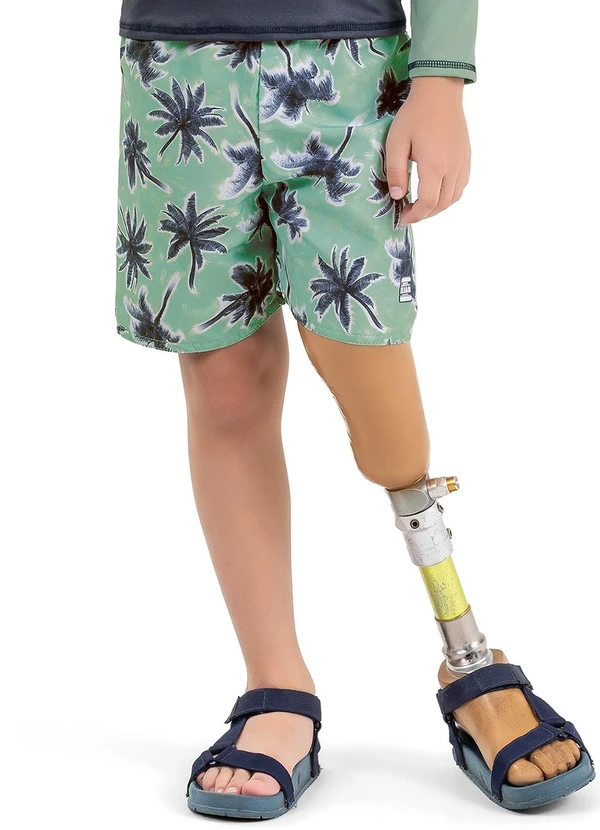 Elian - Bermuda Infantil Menino Estampado Elian Verde