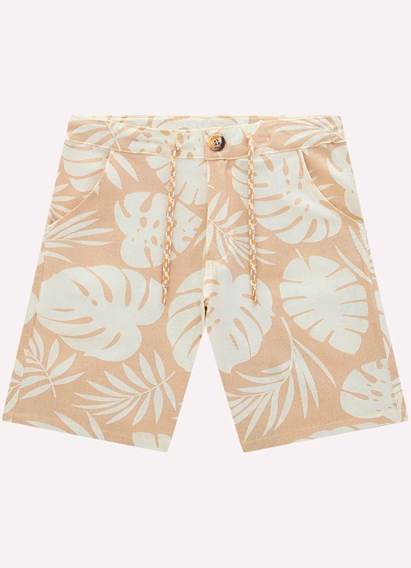 Milon - Bermuda Infantil Menino Folhagem Milon Bege 3