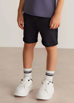 Colorittá - Bermuda Infantil Menino Jeans com Bolsos Preto - COLORITTÁ