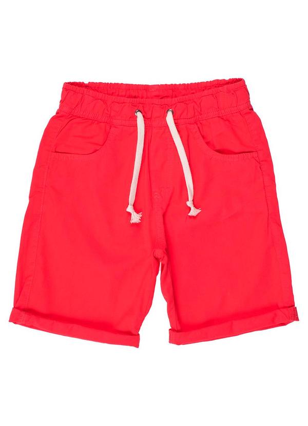 Milon - Bermuda Infantil Menino Jeans Vermelho